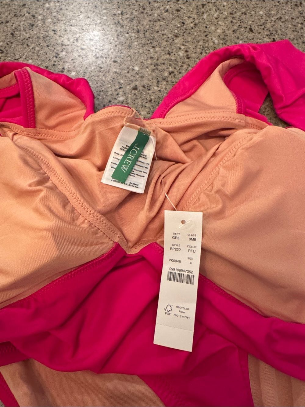 J. CREW Ruched Ruffle V-Neck One Piece Swimsuit - Picture 5 of 7